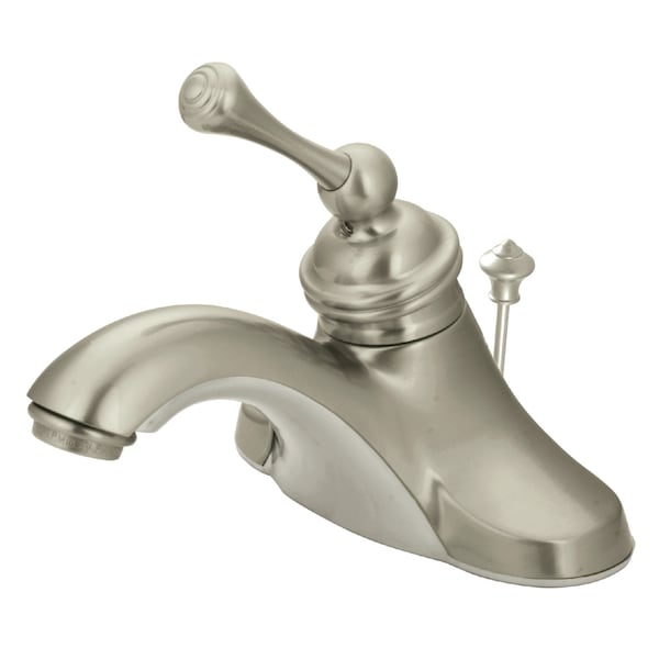 4" Centerset Bathroom Faucet, Brushed Nickel